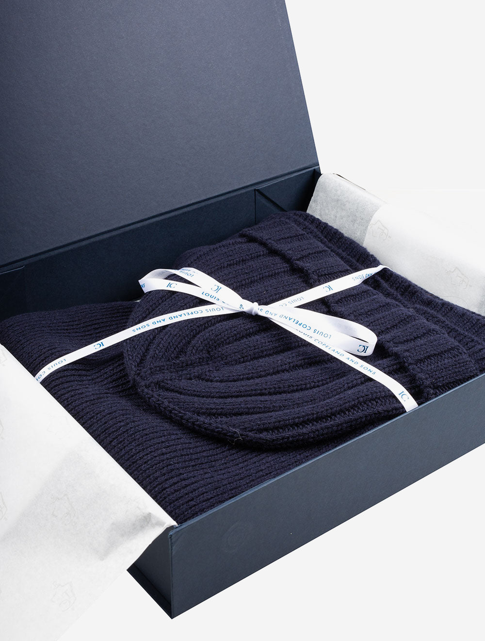 Luxury Hat & Scarf Gift Set Navy