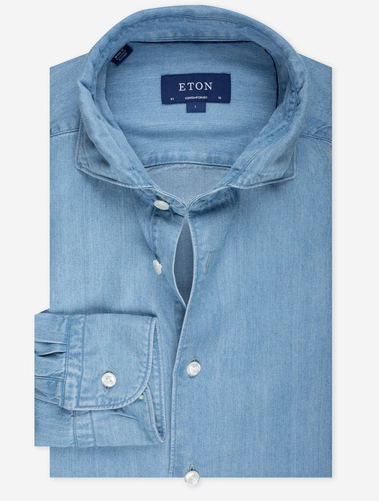 Eton Contemporary Tencel Denim Shirt