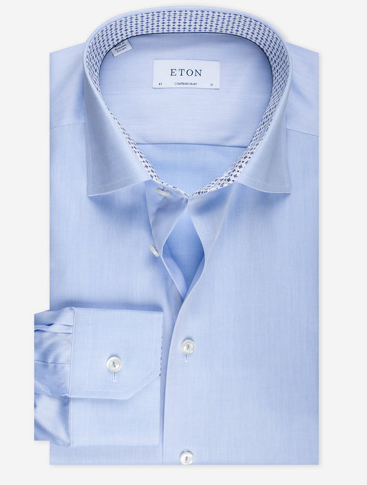 GANT Stripe Fit Regular Capri Blue Broadcloth Shirt