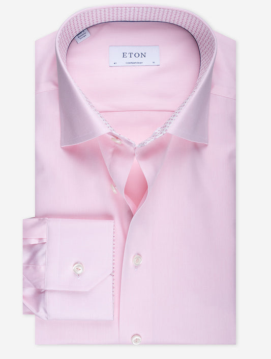 ETON Contemporary Plain With Inlay Shirt Pink