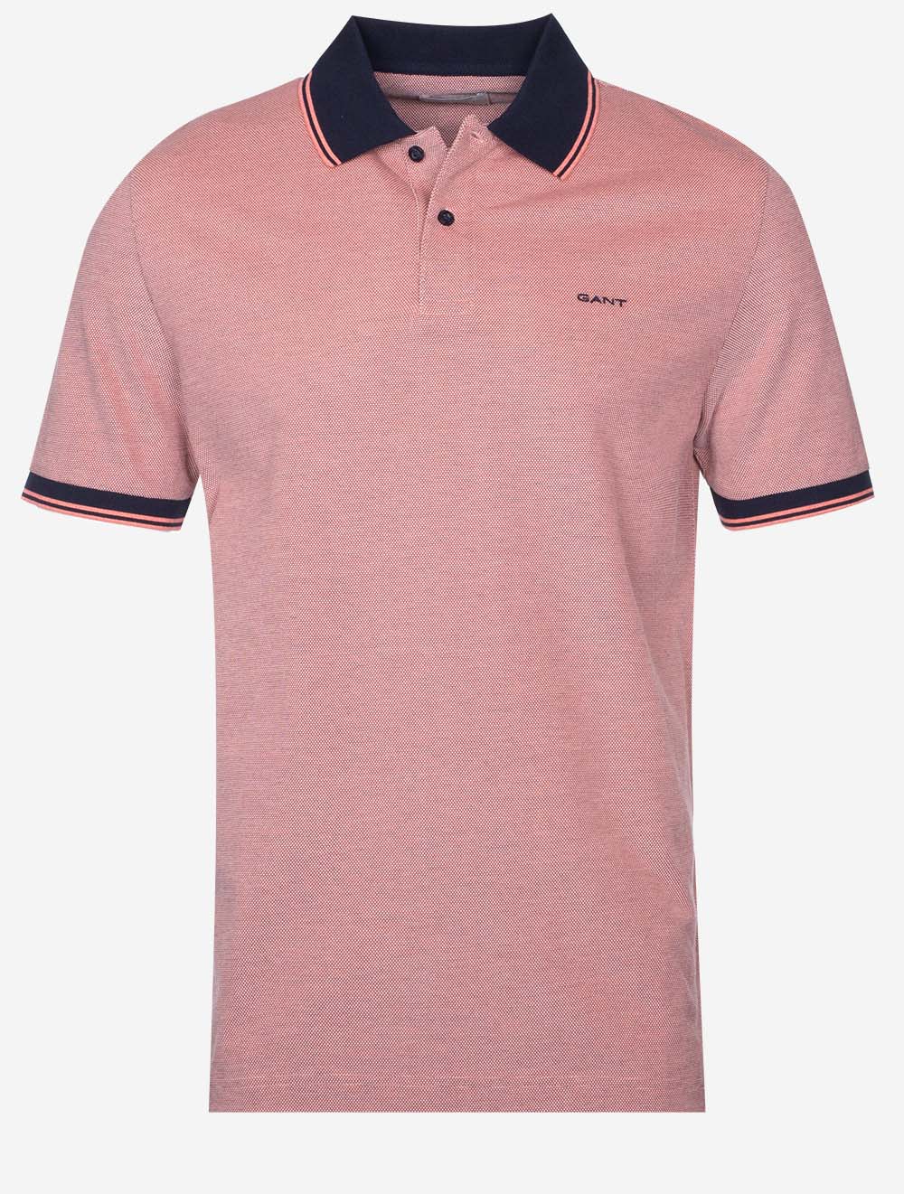 4 Colour Oxford Short Sleeve Pique Polo Sunset Pink