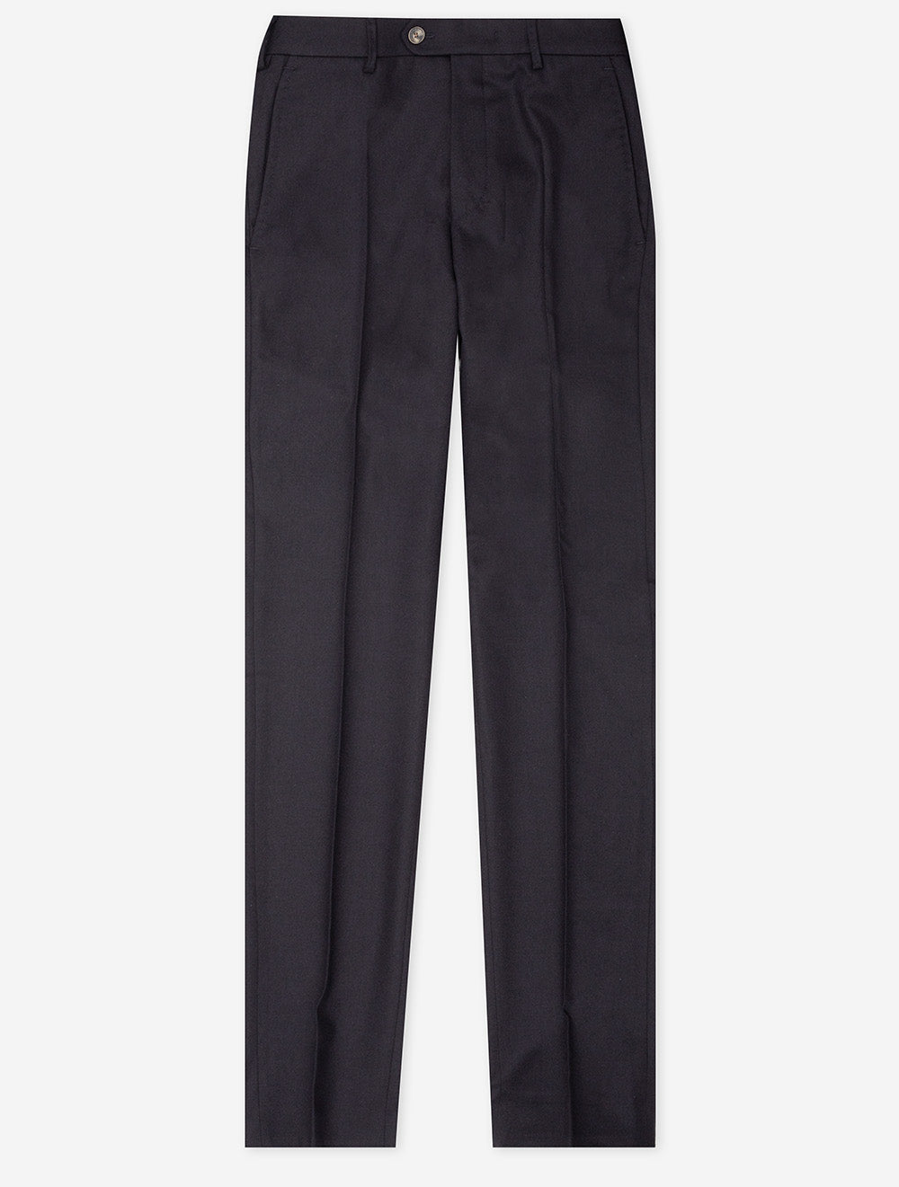 Mmx Navy Lupus Wool Flannel Trousers MI