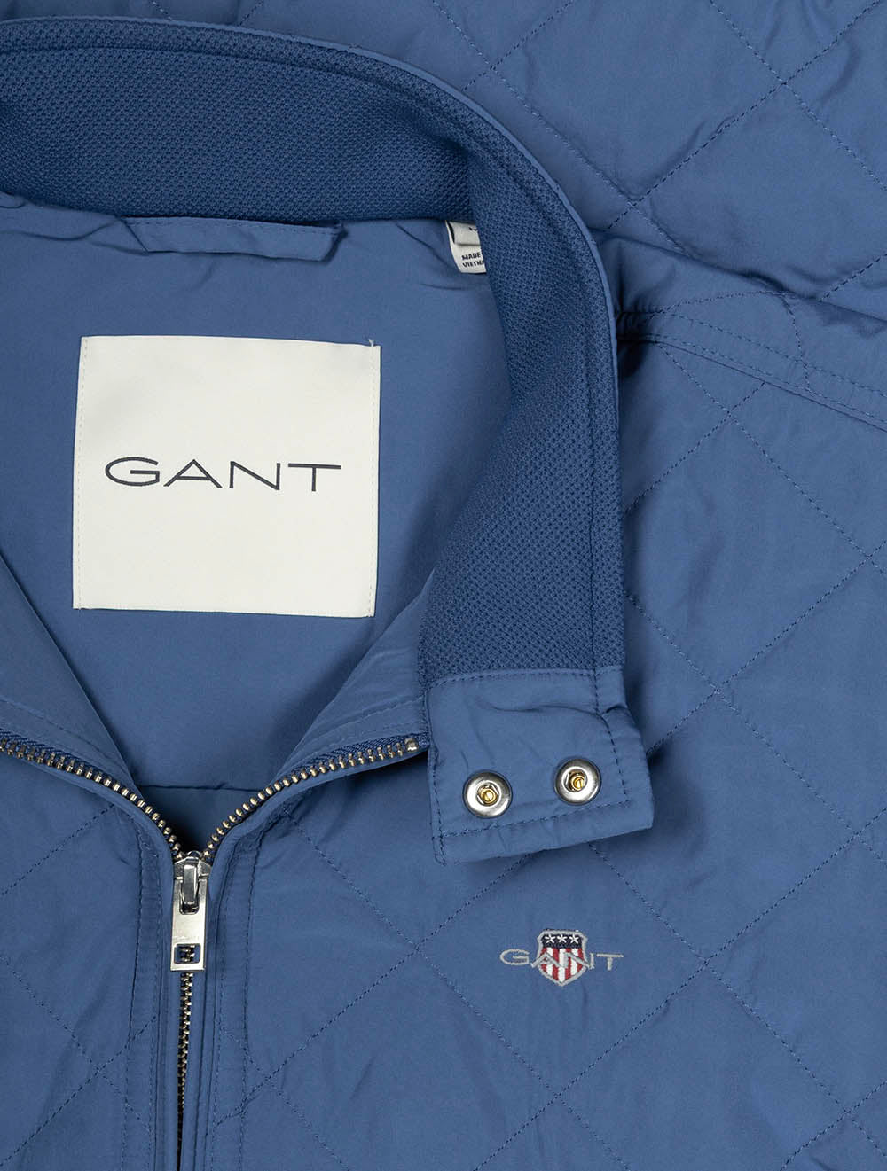 Quilted Windcheater Vest Vintage Blue