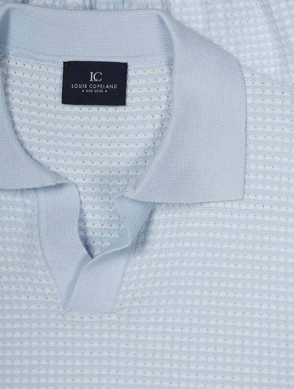 Revere Short Sleeve Polo Light Blue