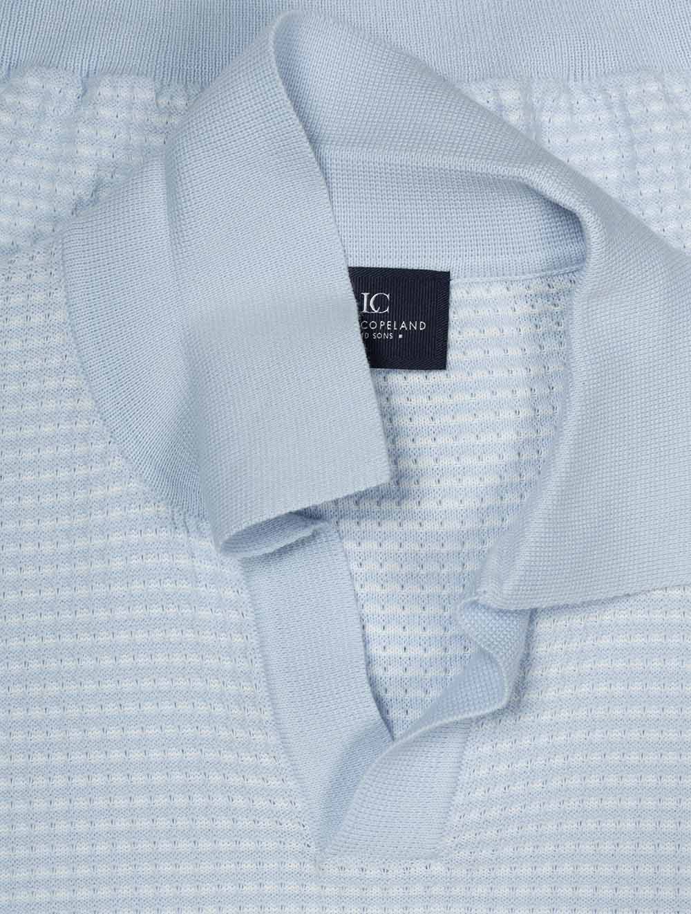 Revere Short Sleeve Polo Light Blue