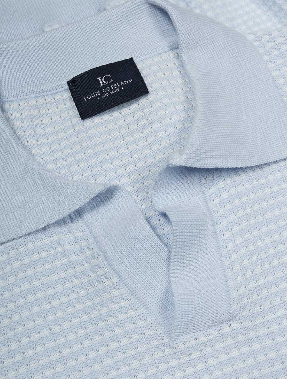 Revere Short Sleeve Polo Light Blue