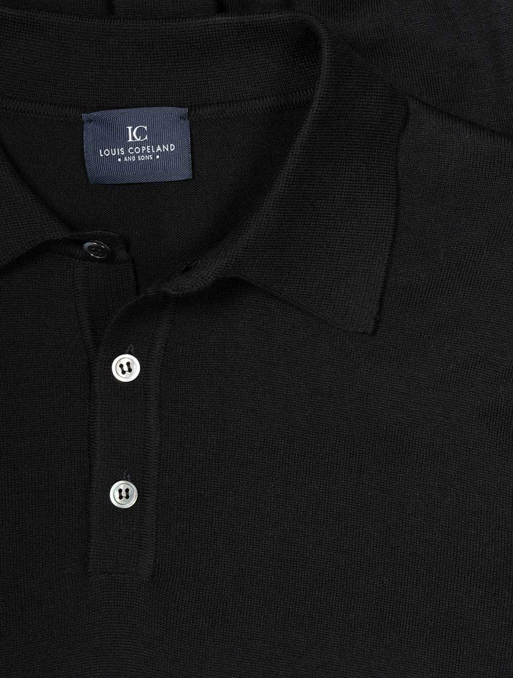 Short Sleeve Tennis Polo Black