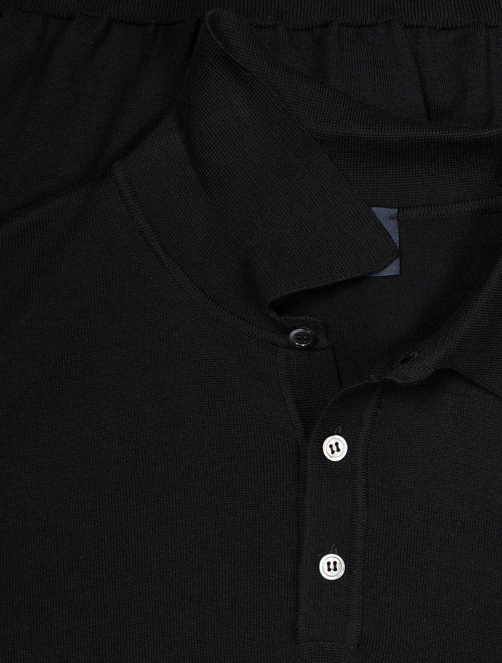 Short Sleeve Tennis Polo Black