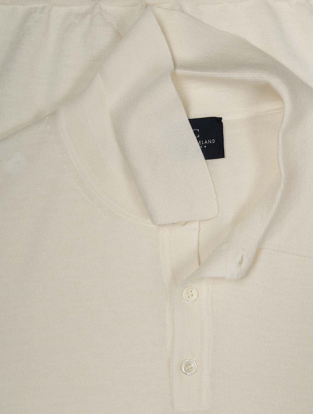 Long Sleeve Tennis Polo Cream