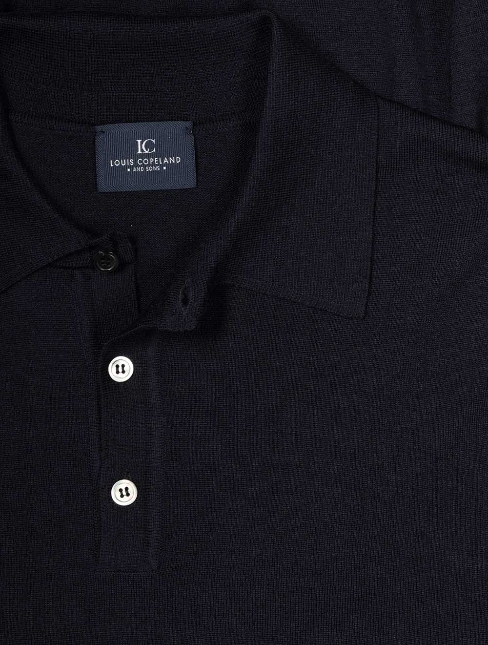 Long Sleeve Tennis Polo Navy