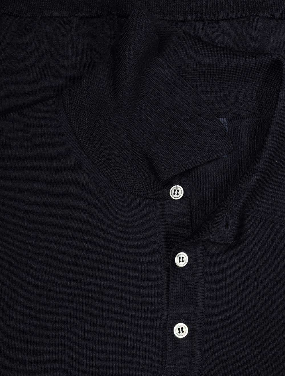 Long Sleeve Tennis Polo Navy