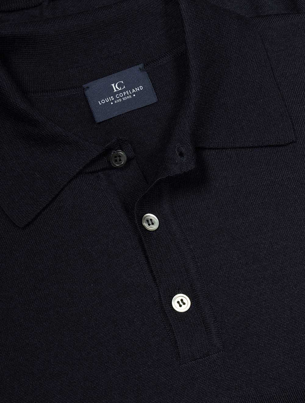 Long Sleeve Tennis Polo Navy