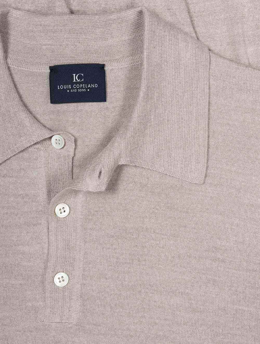 Long Sleeve Tennis Polo Beige