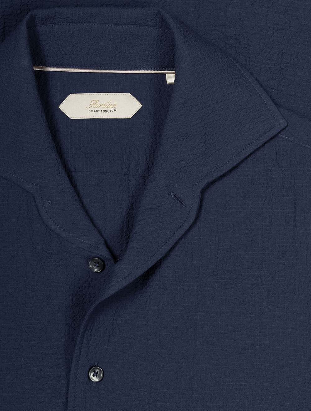 Seersucker Shirt Navy