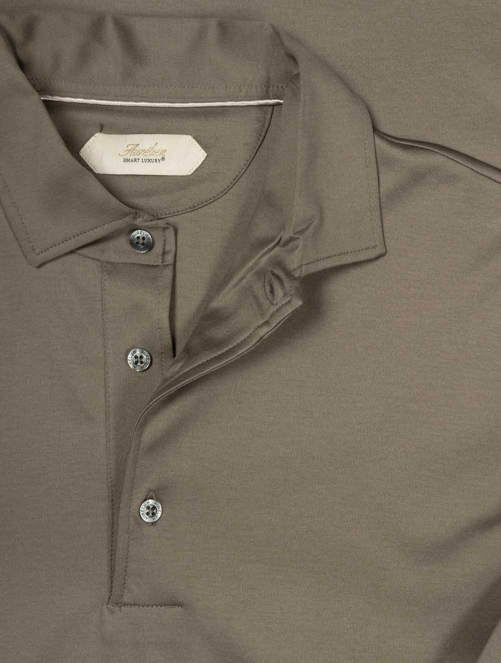 Long Sleeve Polo Ash Grey