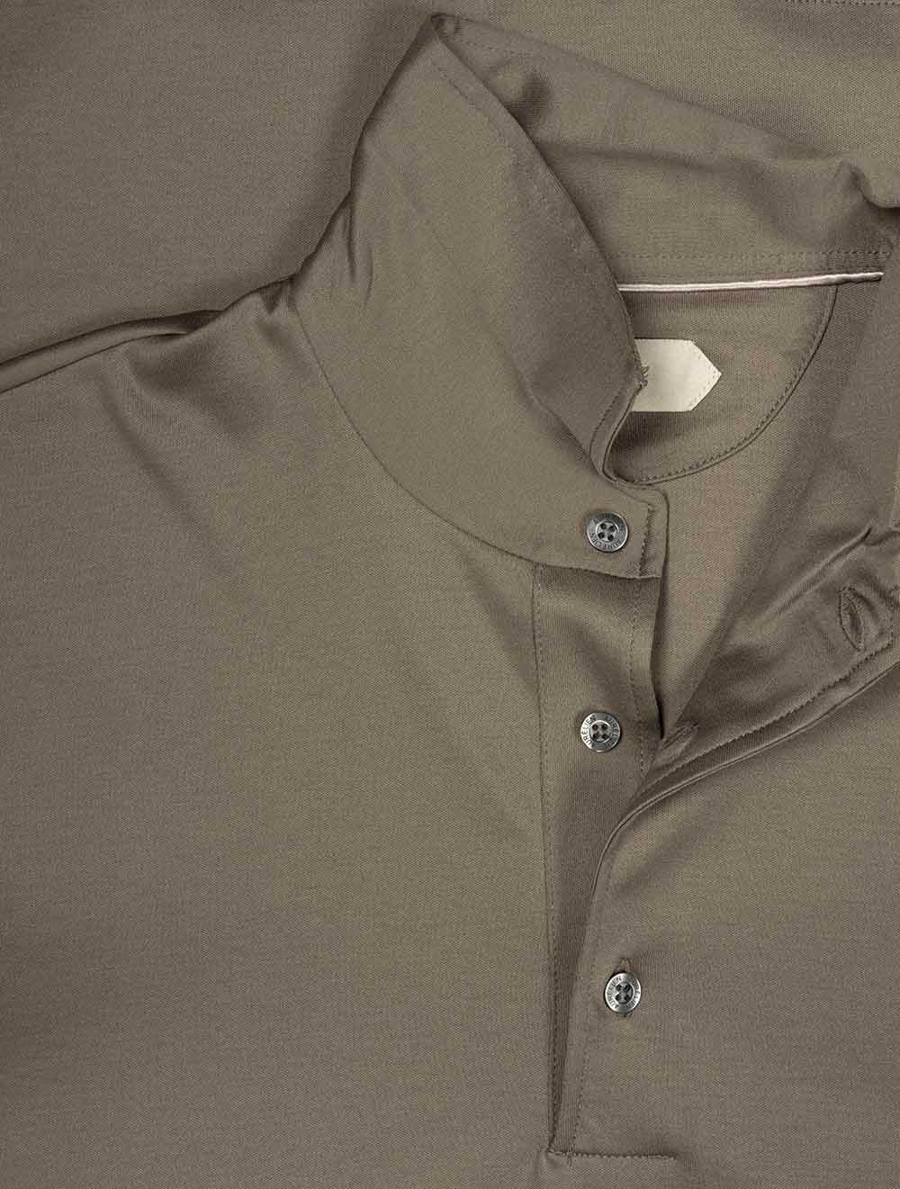 Long Sleeve Polo Ash Grey