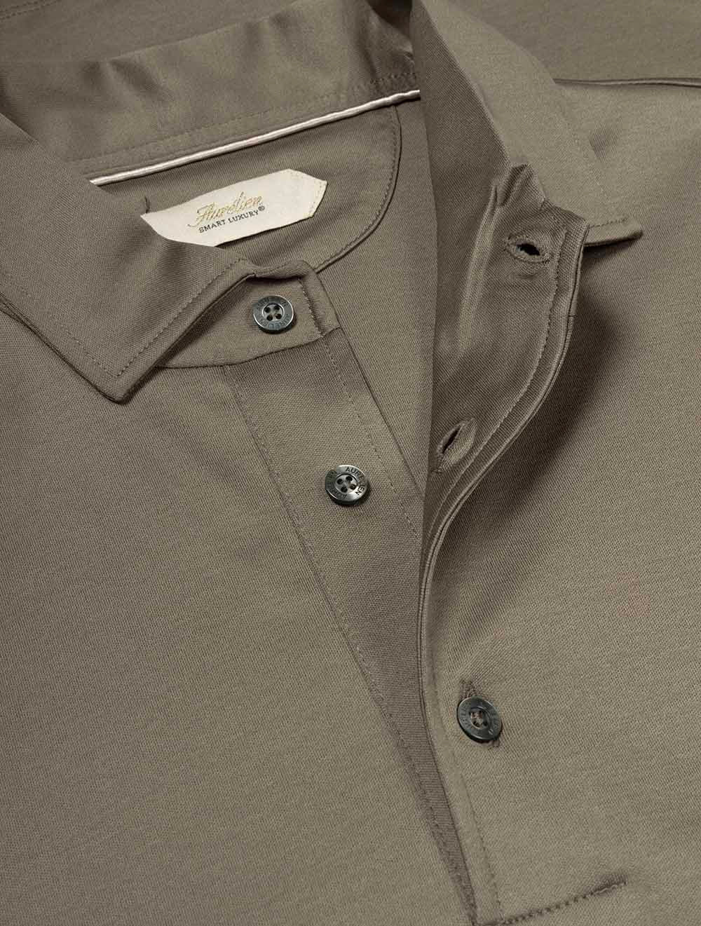 Long Sleeve Polo Ash Grey