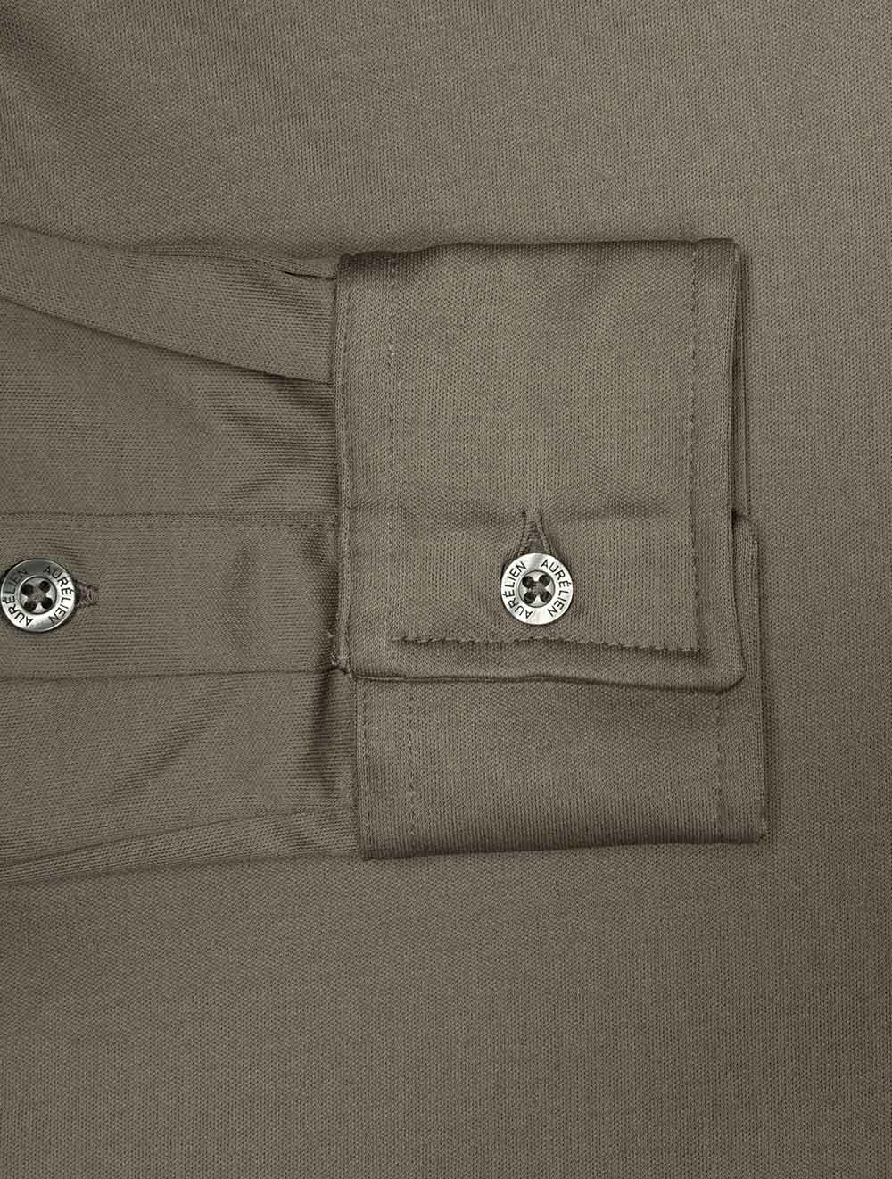 Long Sleeve Polo Ash Grey