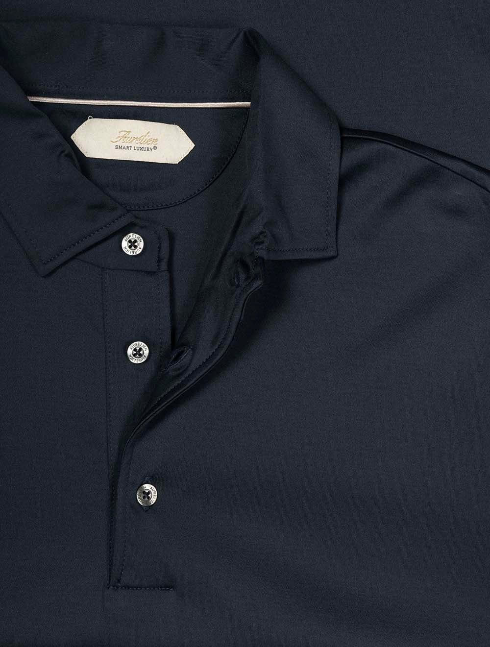 3 Button Short Sleeve Polo Shirt Navy
