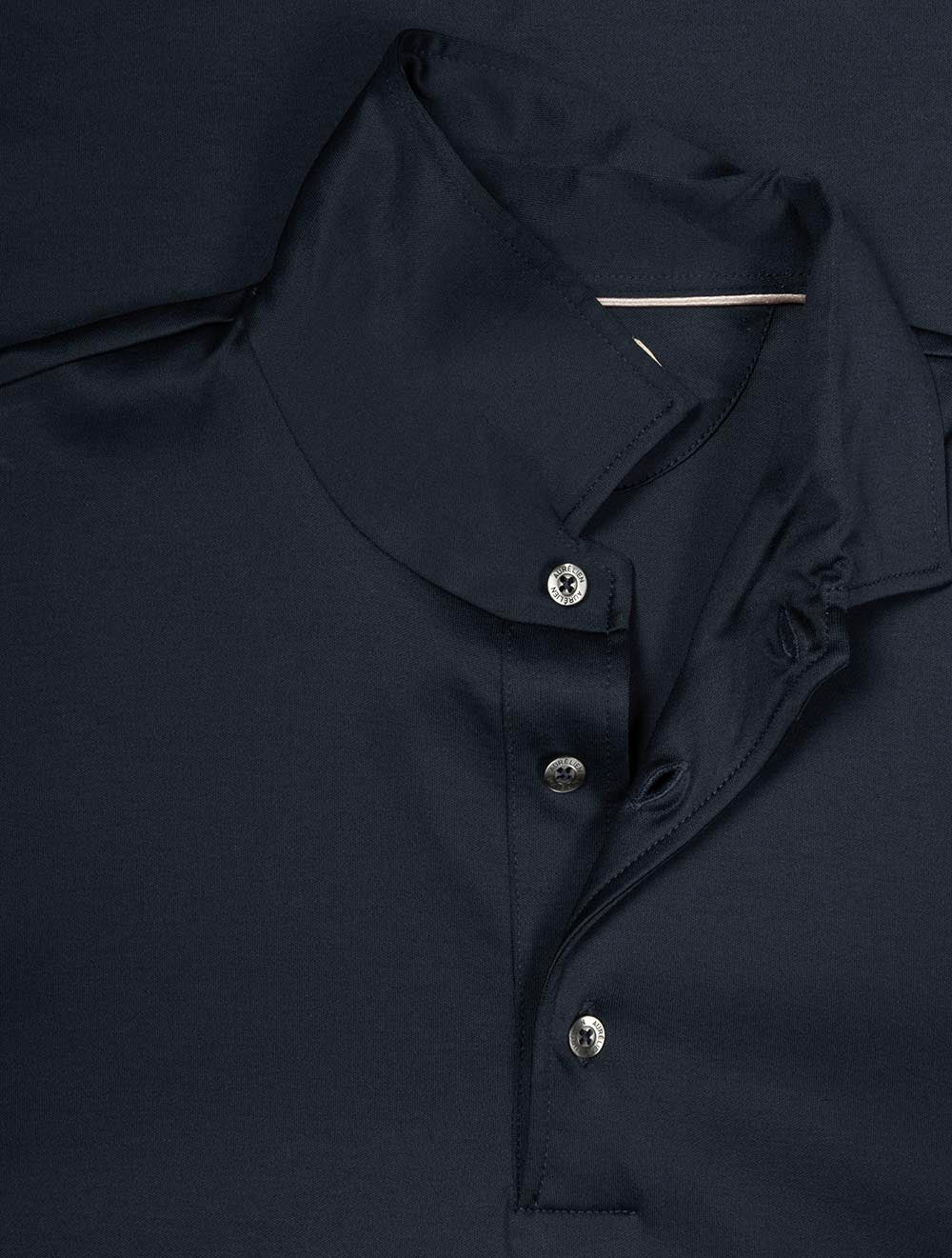 3 Button Short Sleeve Polo Shirt Navy