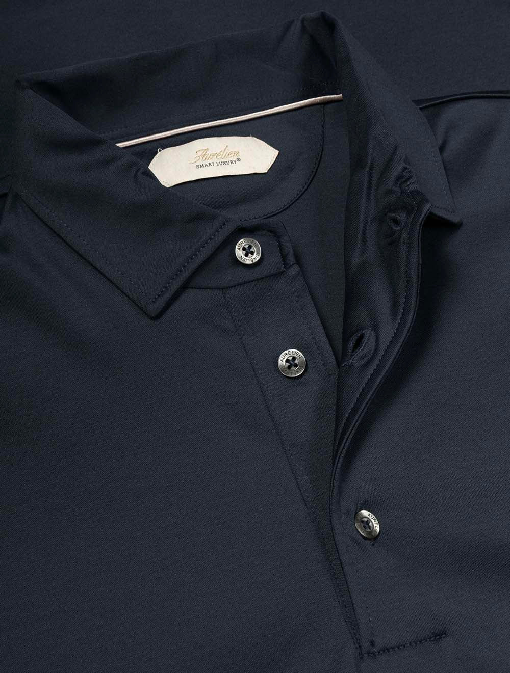 3 Button Short Sleeve Polo Shirt Navy