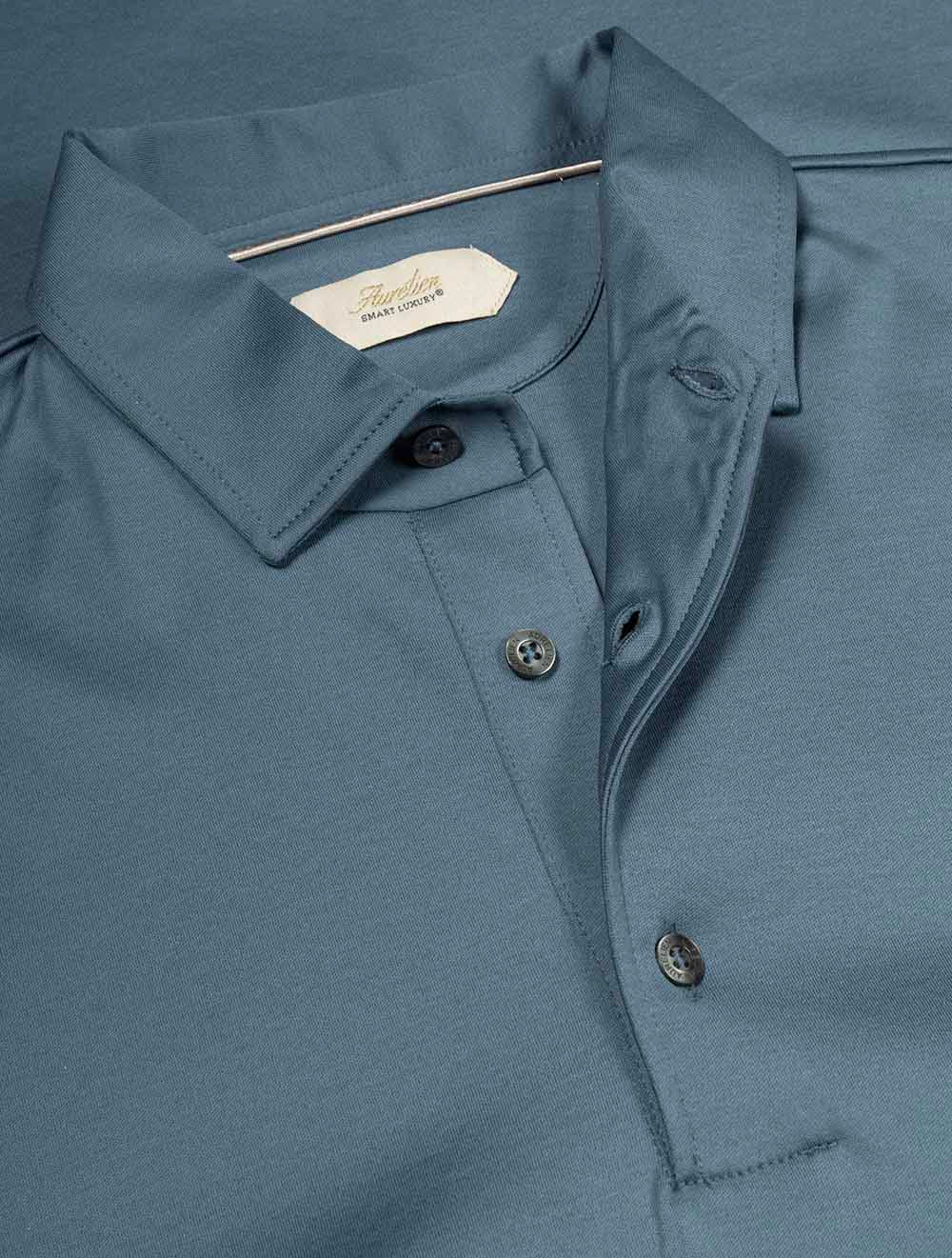 3 Button Short Sleeve Polo Shirt Juniper Green