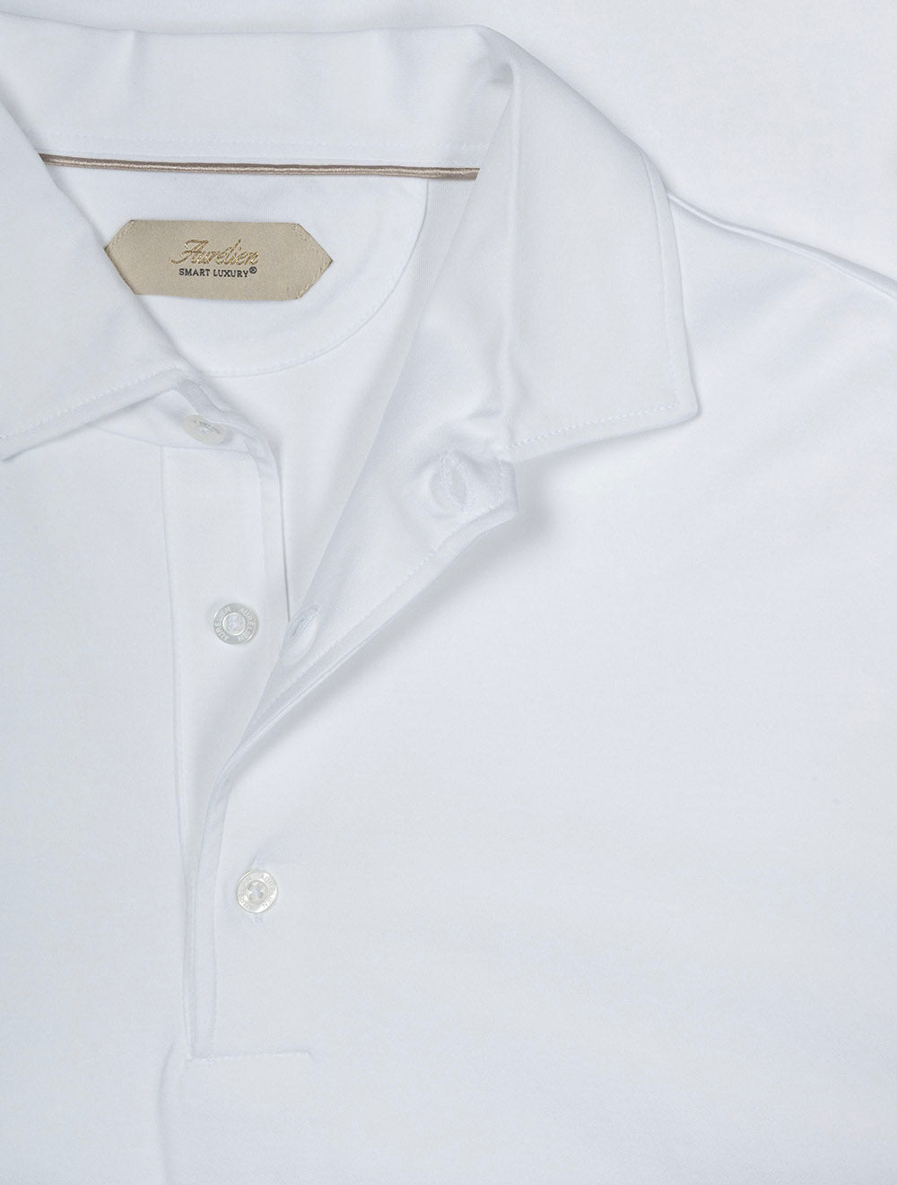 3 Button Short Sleeve Polo Shirt White