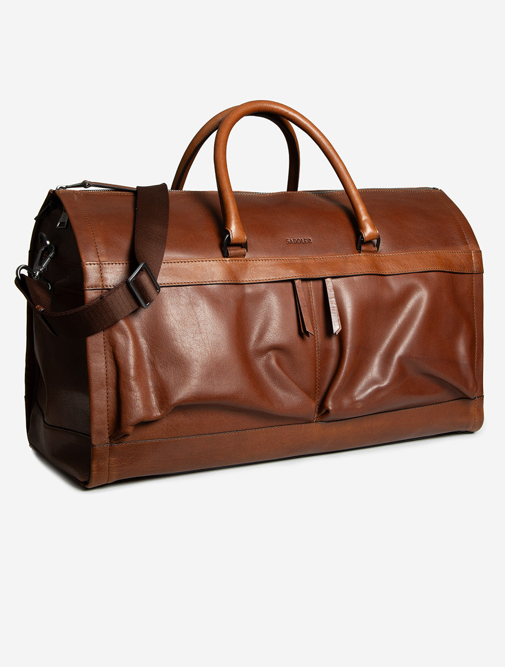 Orlando Leather Weekend Bag Midbrown