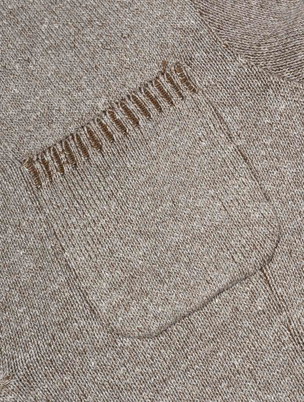 Vanise Knit Jacket Rib Details Camel Desert