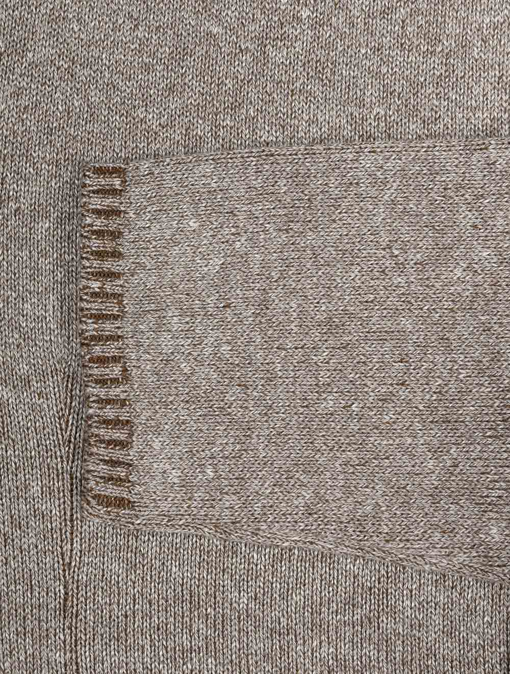 Vanise Knit Jacket Rib Details Camel Desert