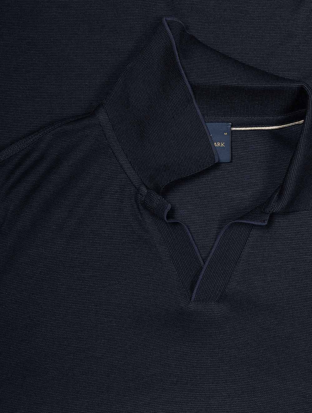 X-Soft Interlock Open Collar Polo Navy