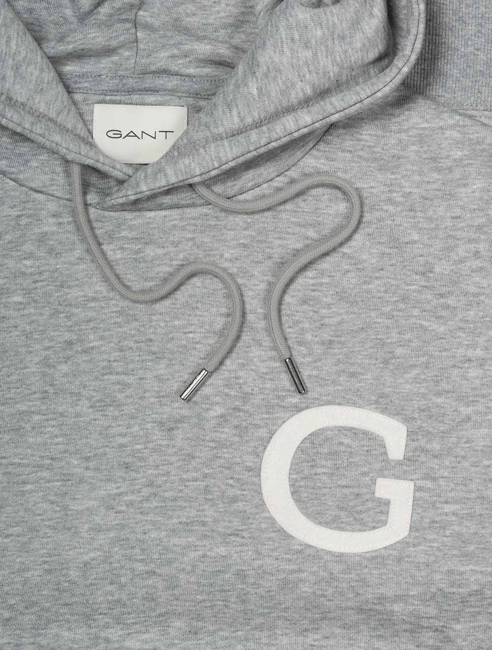 G Badge Hoodie Grey Melange