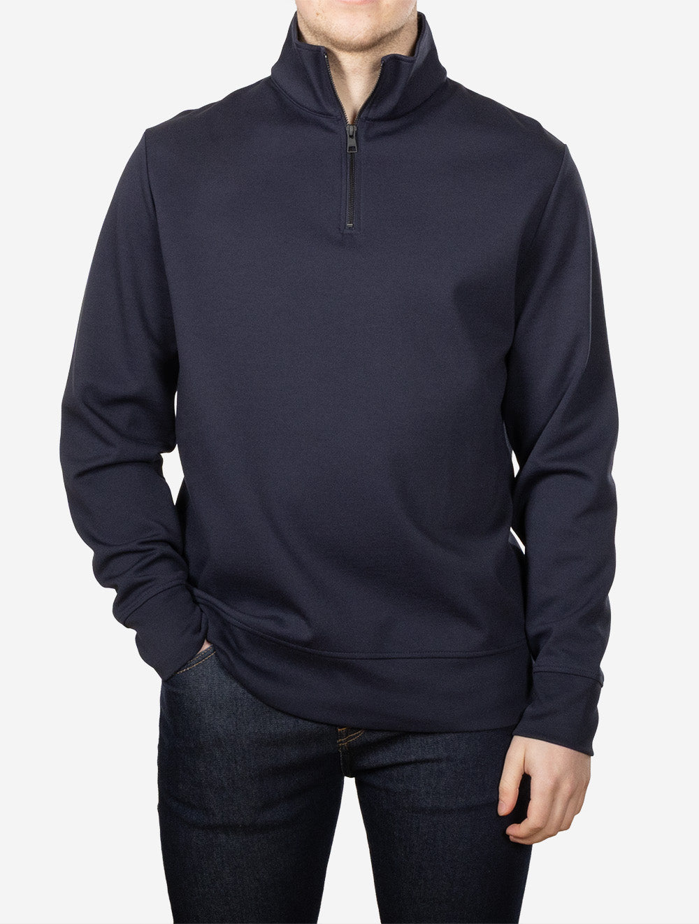Interlock Half Zip Sweatshirt Evening Blue