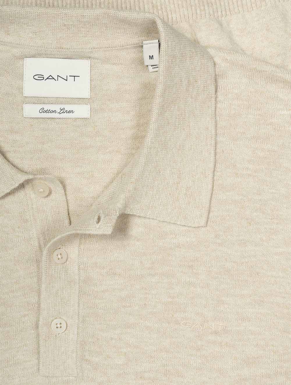 Slub Cotton Linen Polo Seed Melange
