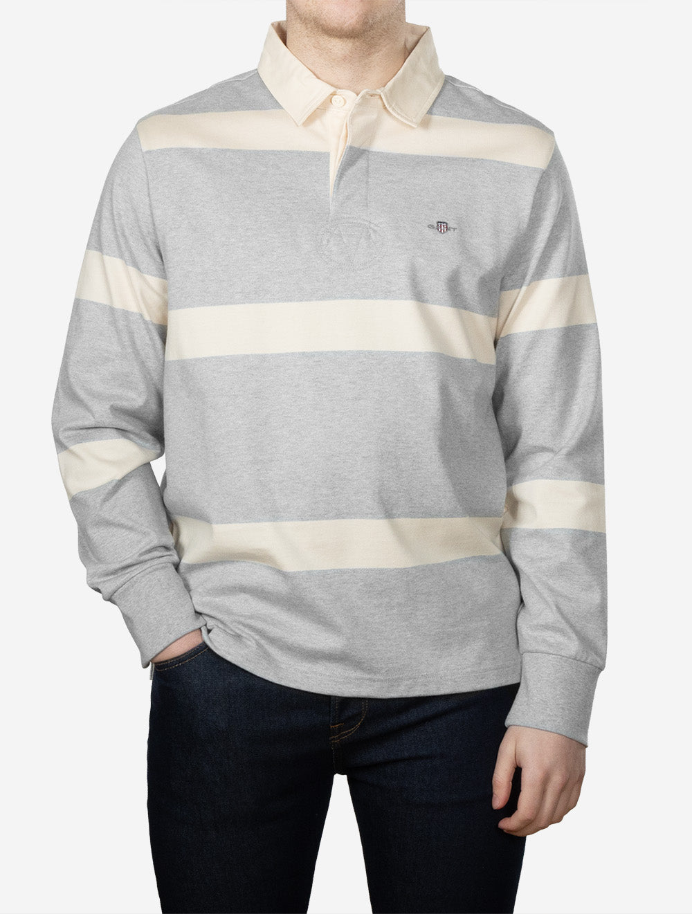 Striped Rugger Grey Melange