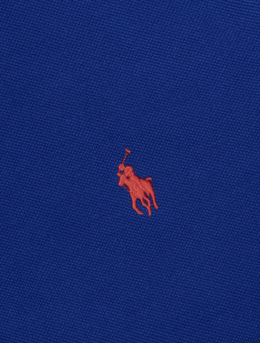 Basic Mesh Polo Shirt Blue