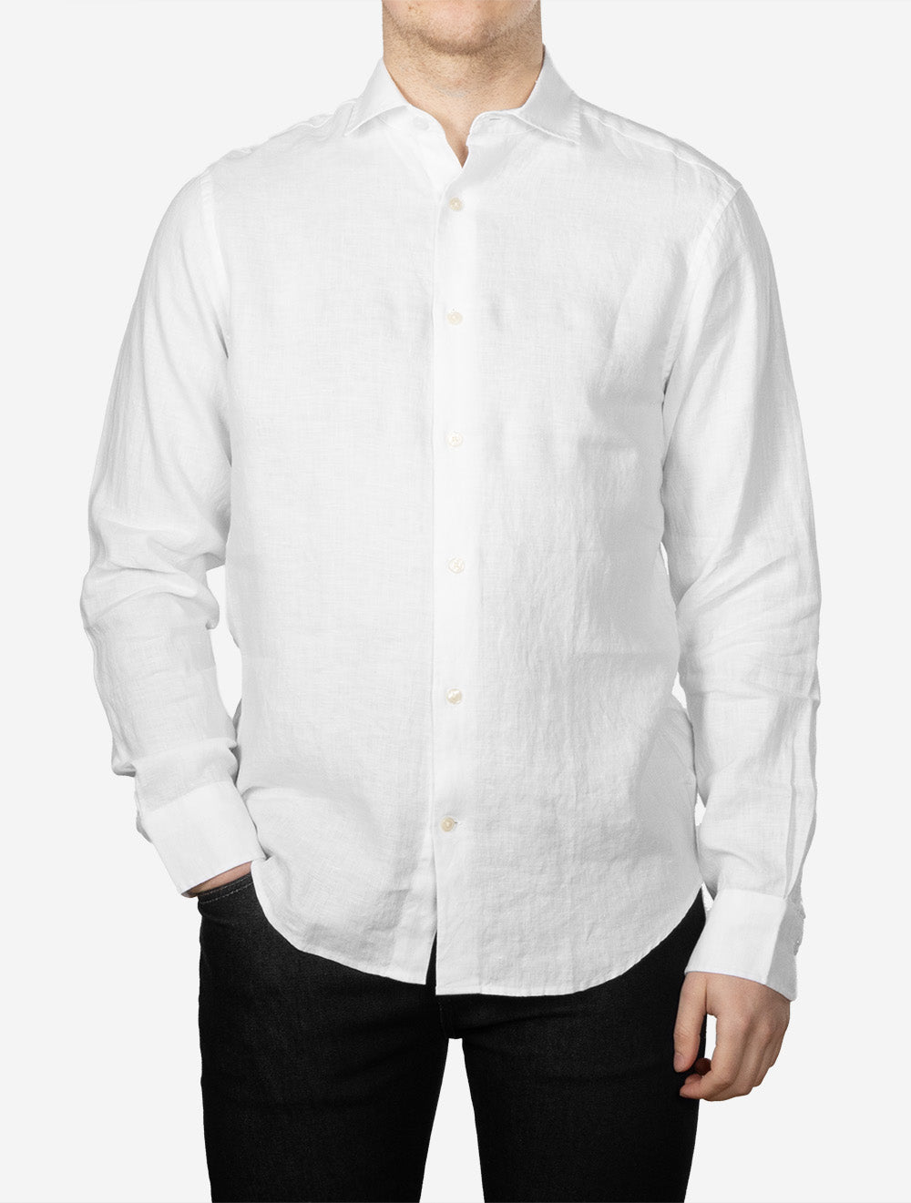 Regular Linen Shirt White