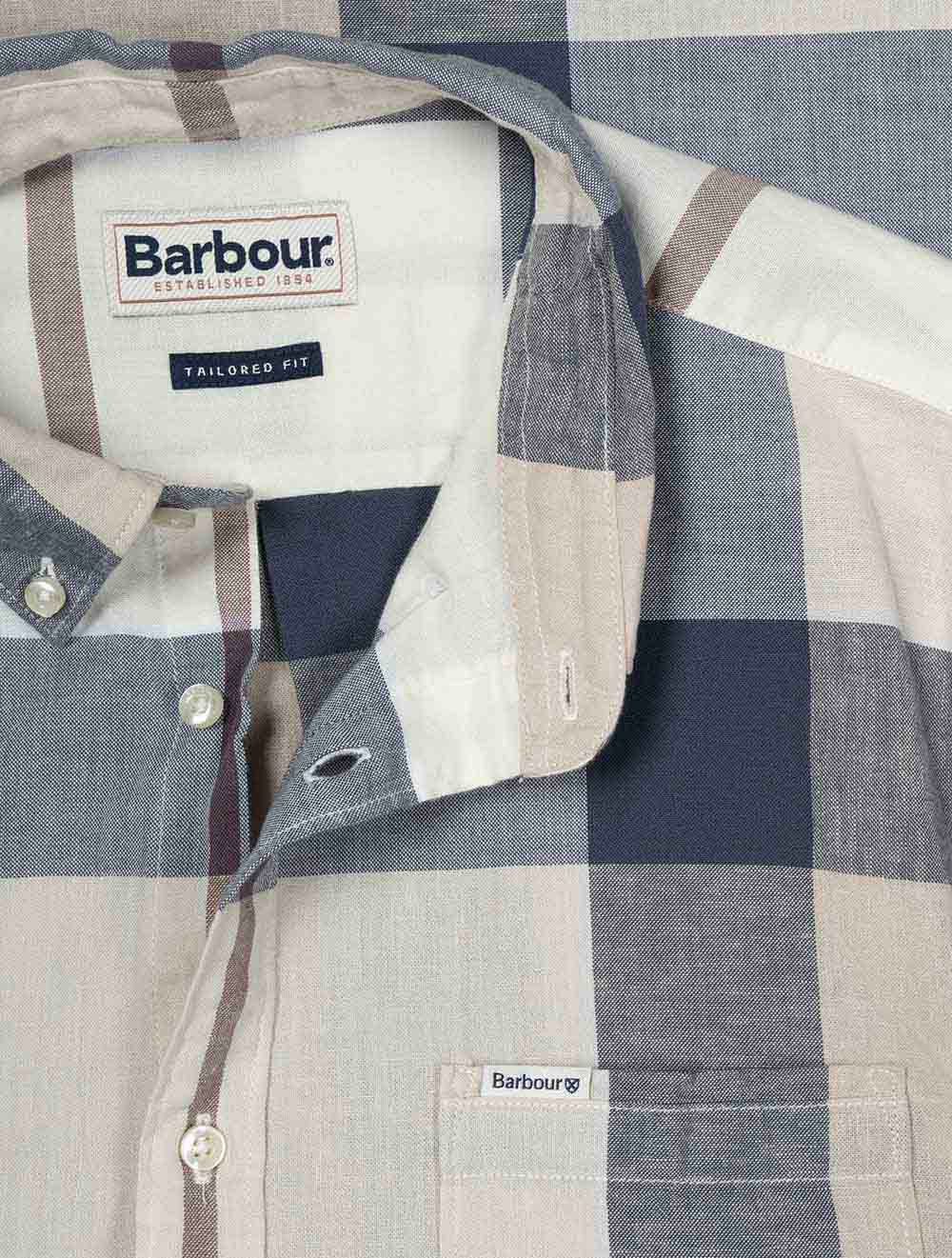 Barbour Douglas S/S Tailored Shirt-Oban Mist Tartan