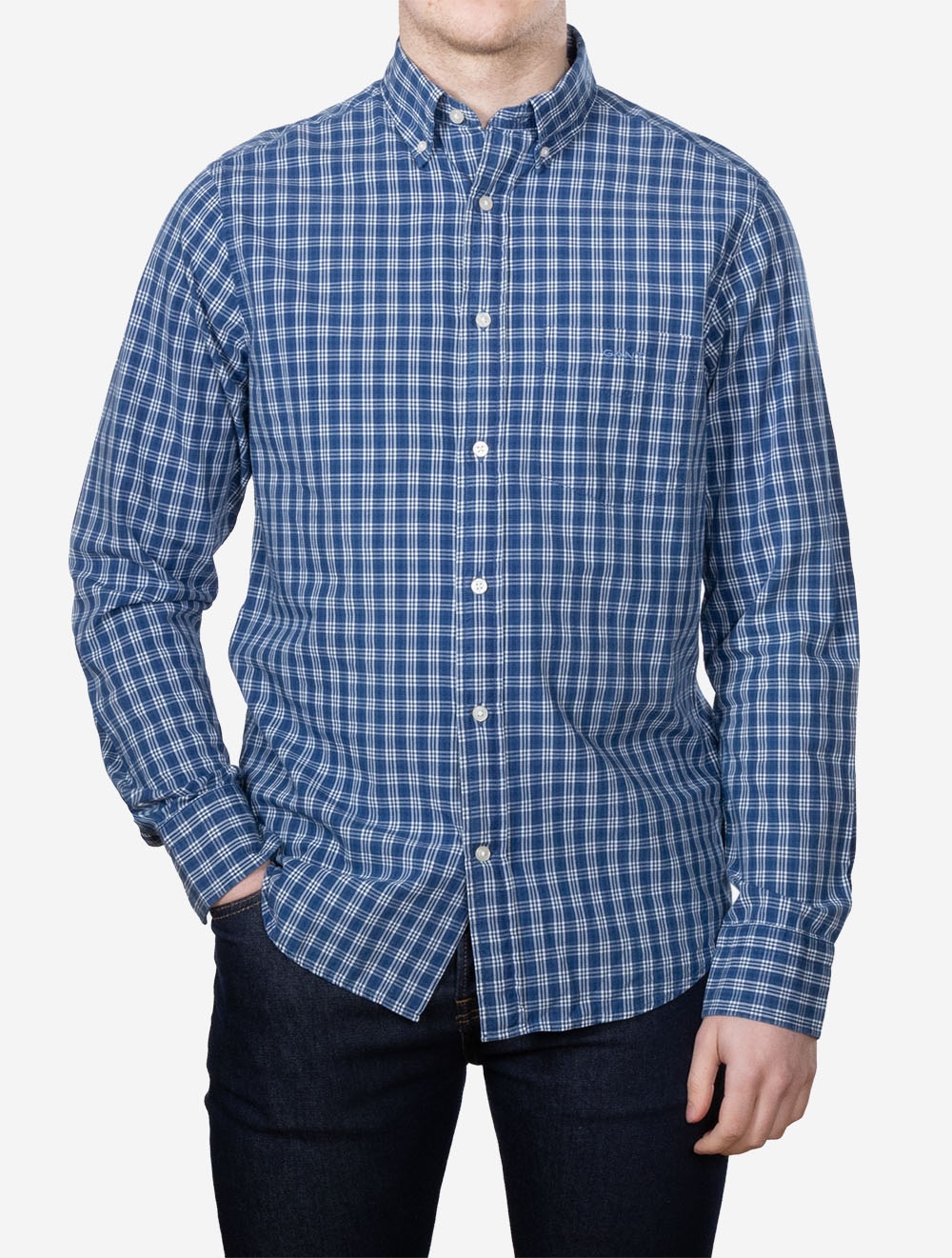 Regular Indigo Check Shirt Indigo