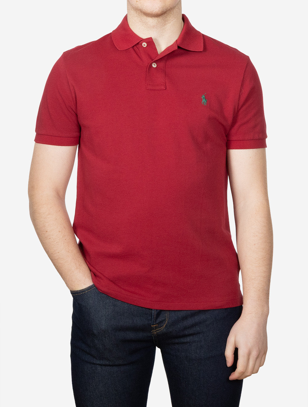 Custom Slim Fit Polo Shirt Red