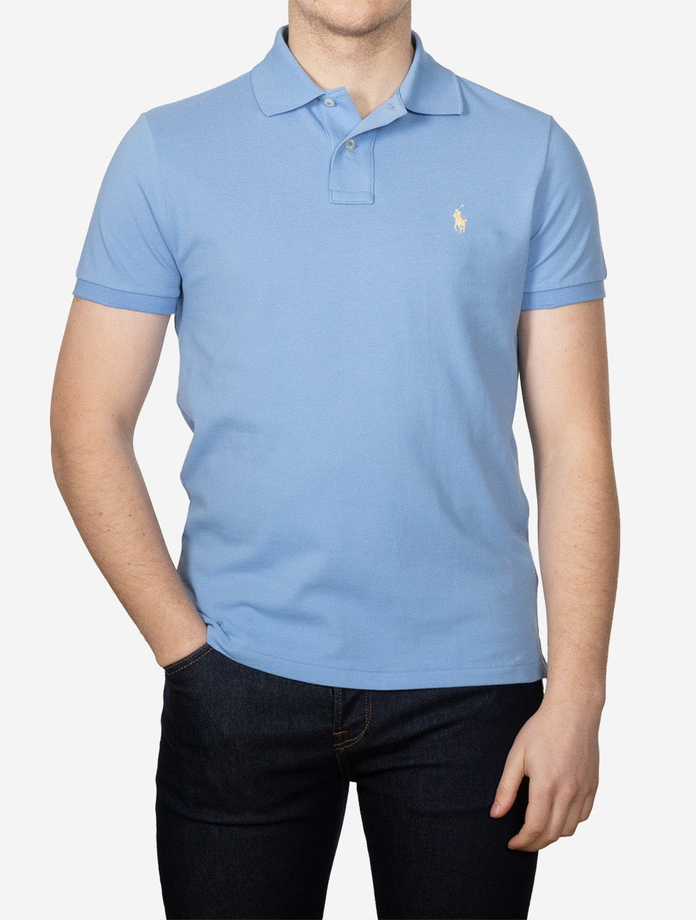 Custom Slim Fit Polo Shirt Insignia Blue