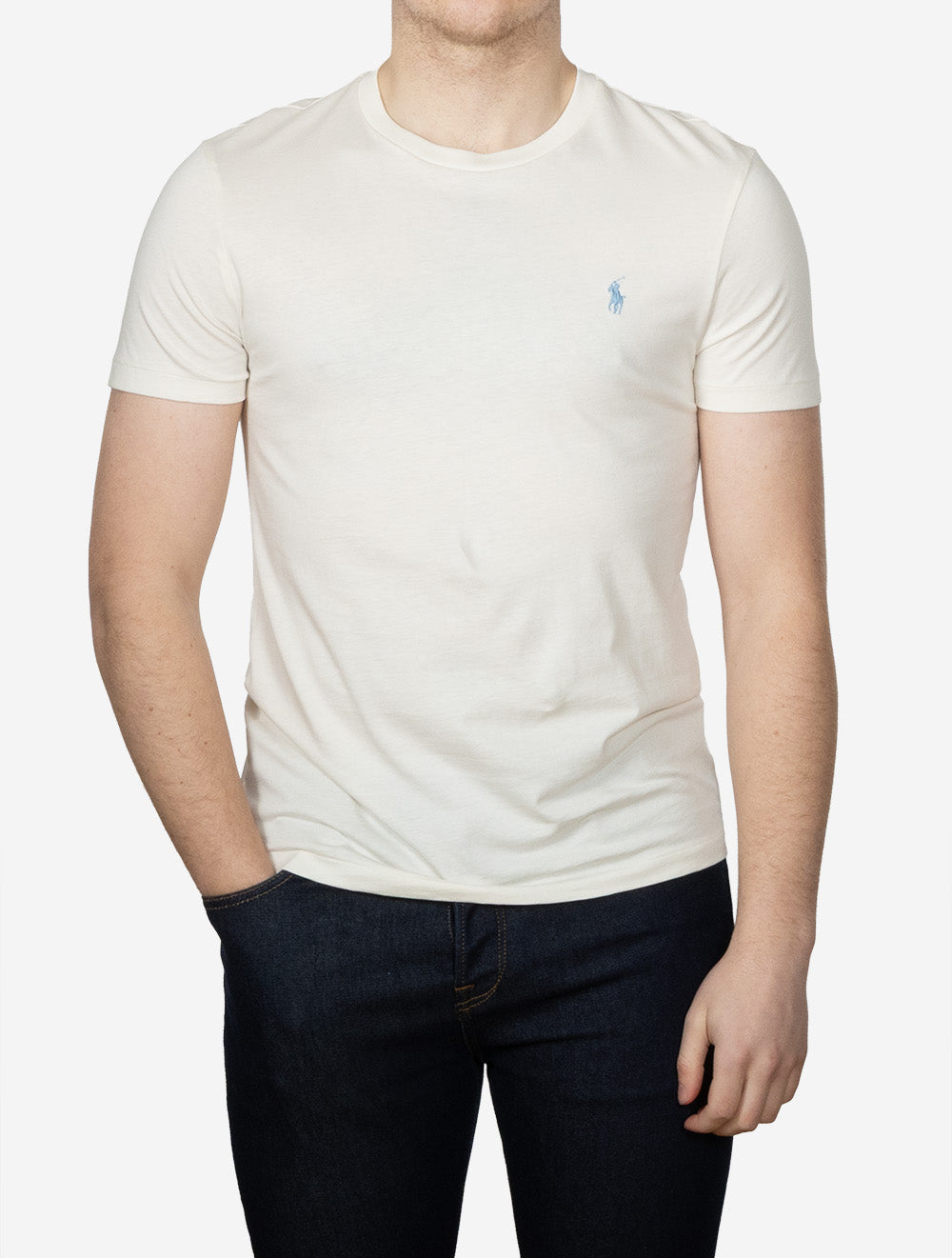Slim Fit Crewneck T-Shirt Cream