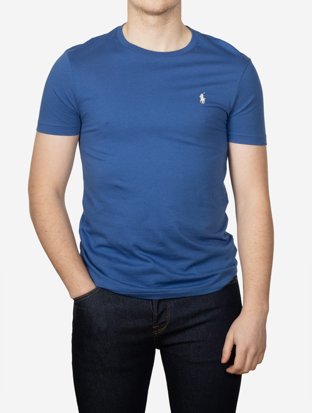 Slim Fit Crewneck T-Shirt Blue