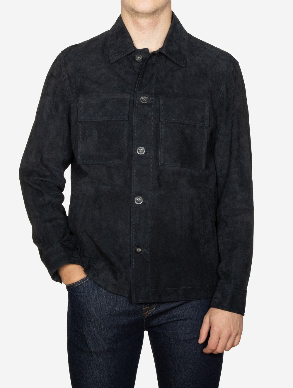 Mex Suede Overshirt Night