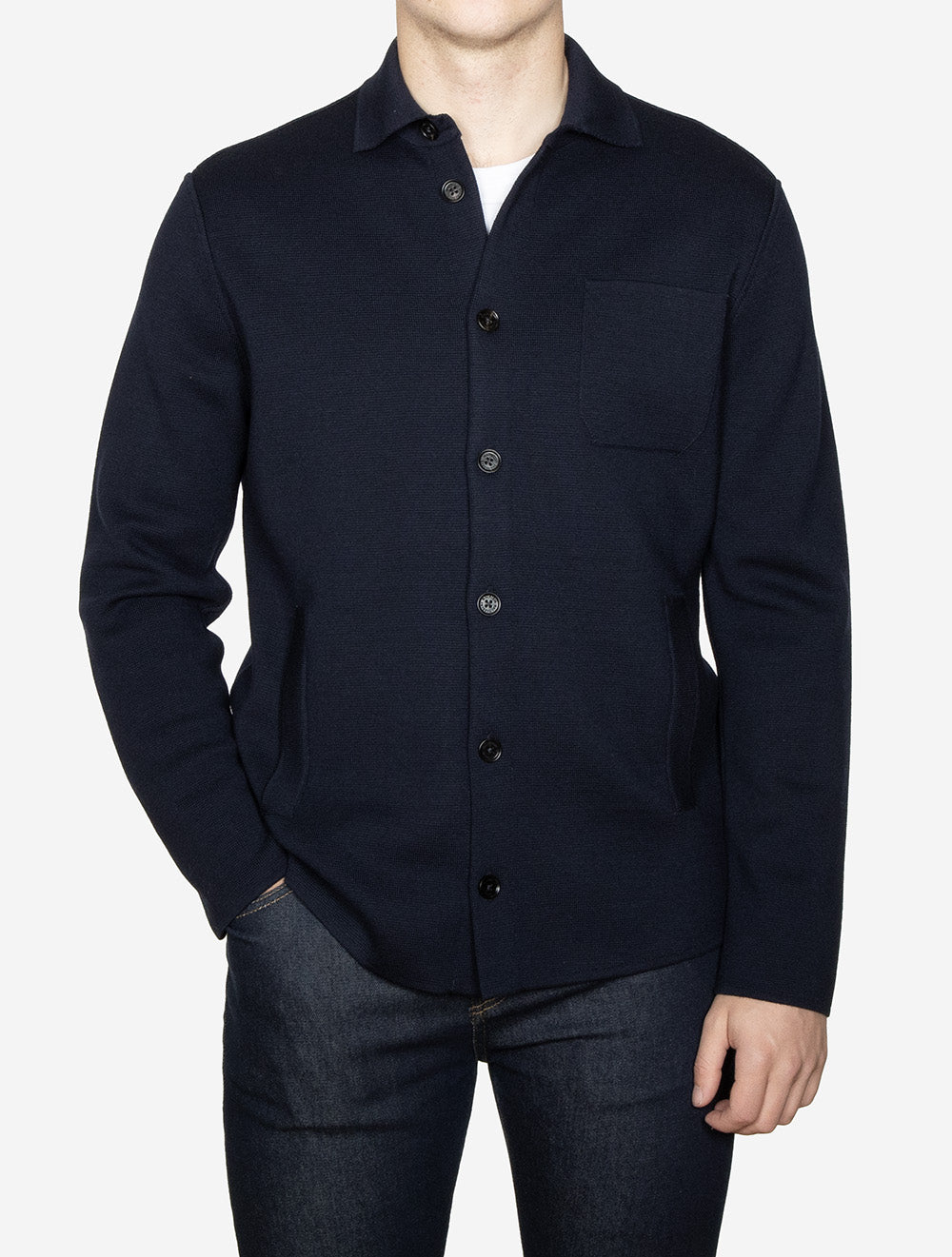 Milano Stitch Overshirt Navy