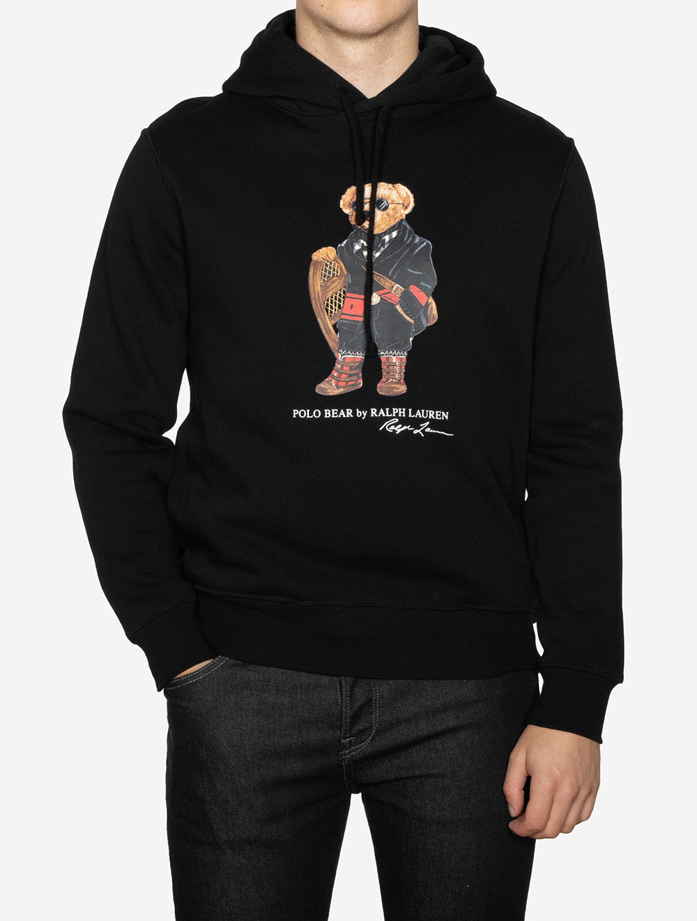 Sweat à capuche polaire Polo Bear noir