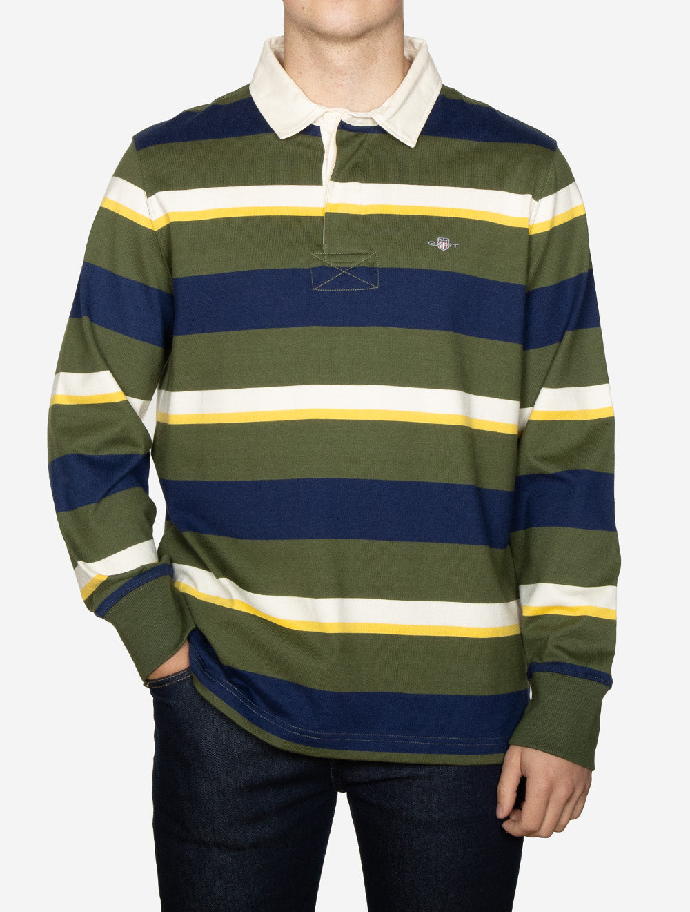 Striped Heavy Rugger Country Green
