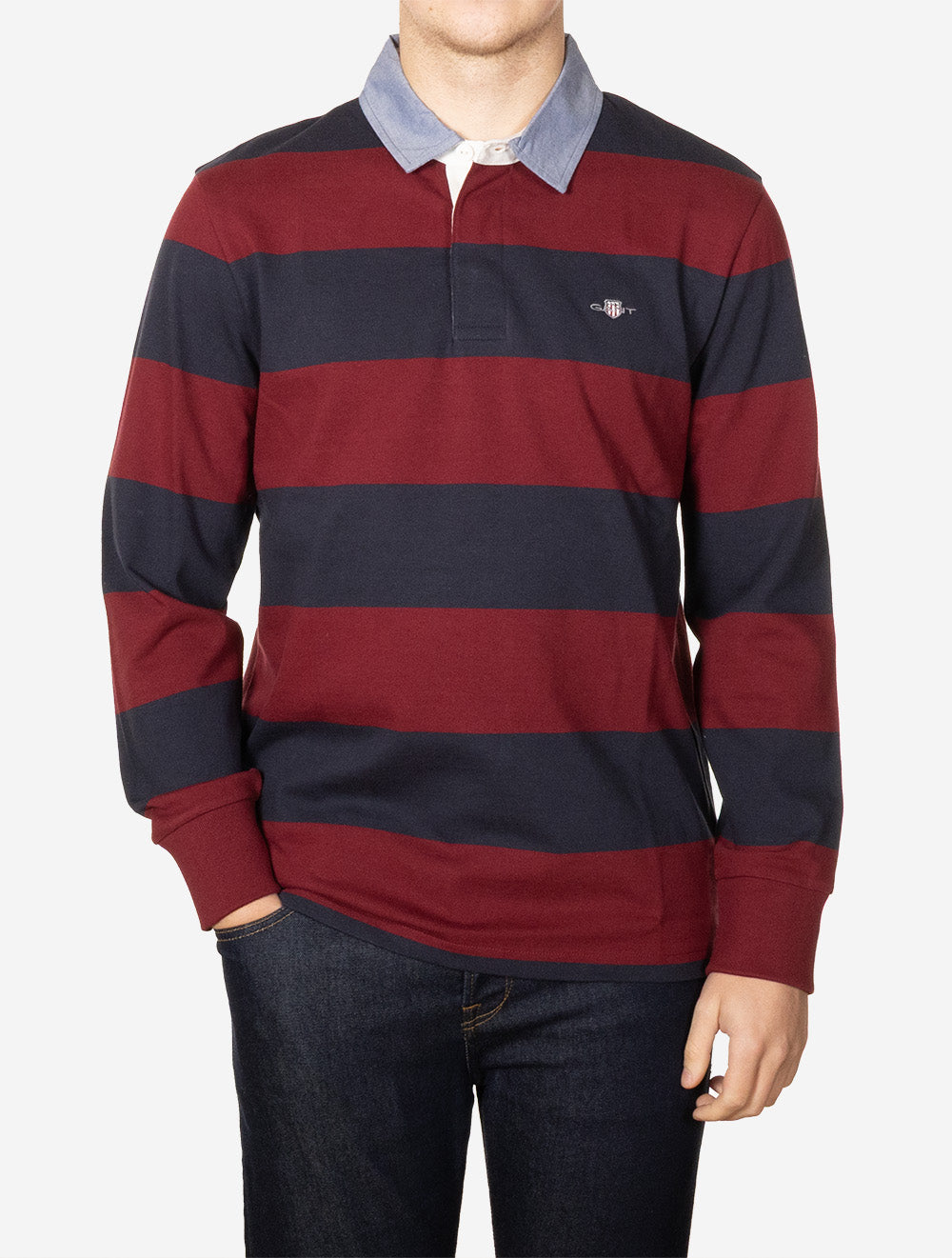 Regular Chambray Stripe Heavy Rugger Plumped Red