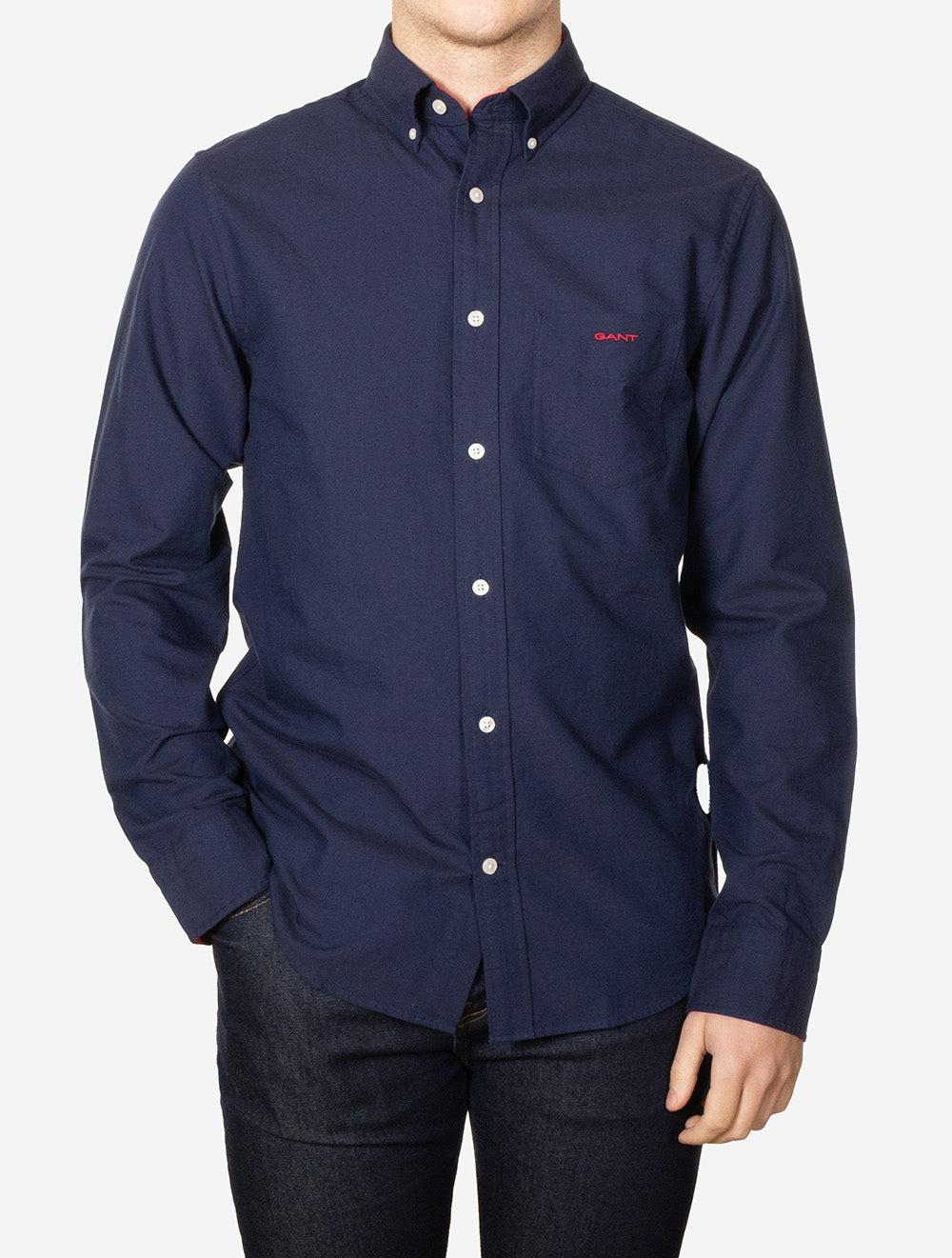 Regular Fit Beefy Oxford Shirt Evening Blue