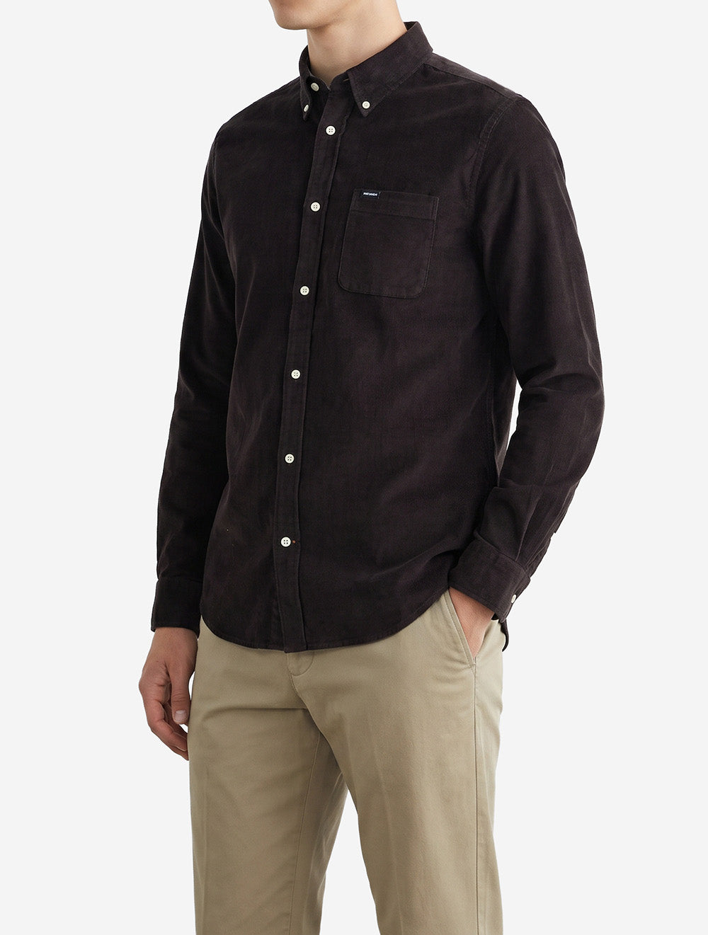 Ramsey Tailored Checked Shirt Dark Oak
